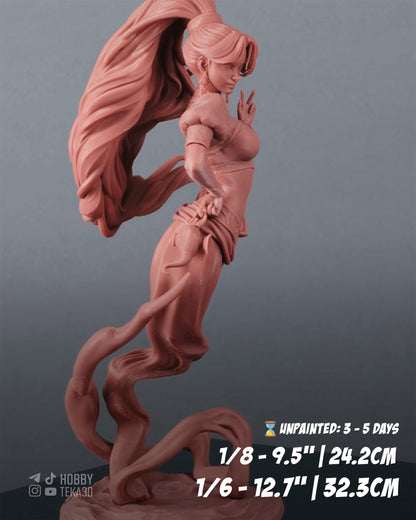 Djinn Fantasy Figurine – Unpainted Resin Model Kit – 1/8 and 1/6 Scale – by CA3D