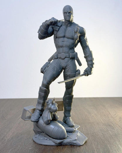 Masked Mercenary Figurine – Unpainted Resin Model Kit – 1/8 and 1/6 Scale – by CA3D
