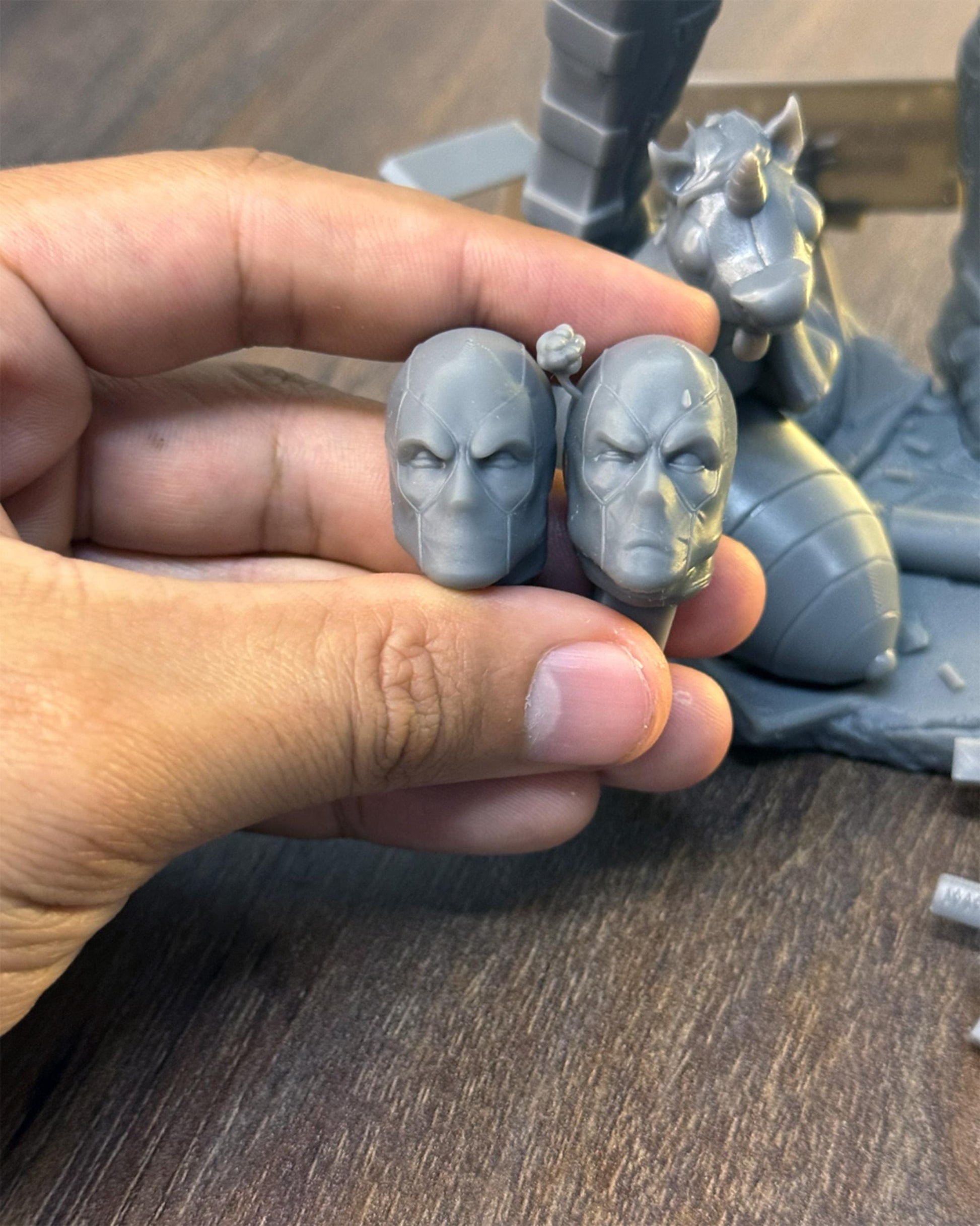Masked Mercenary Figurine – Unpainted Resin Model Kit – 1/8 and 1/6 Scale – by CA3D