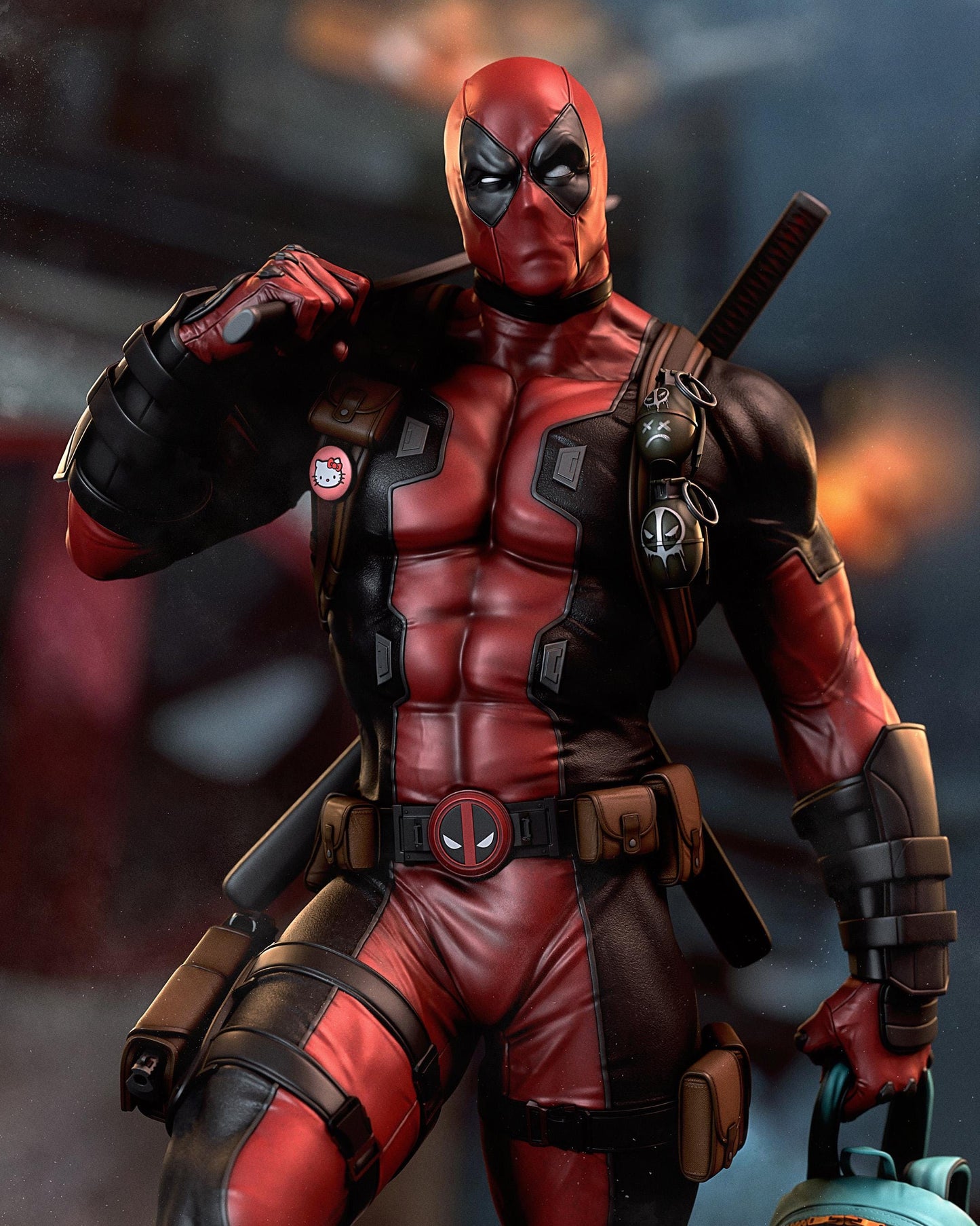 Sarcastic Mercenary Custom Figurine – Hand Painted Resin Figure – 1/8 and 1/6 Scale – by CA3D