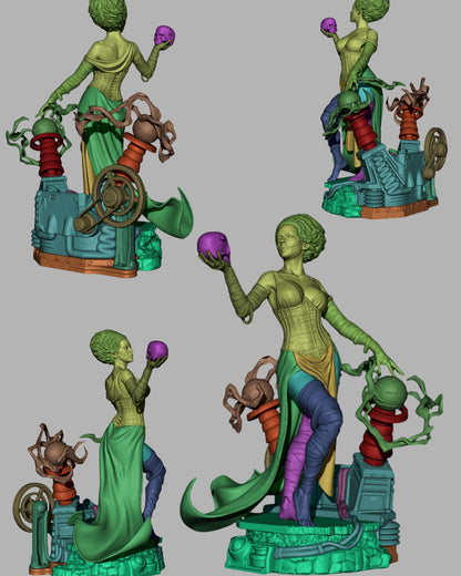 Haunted Bride Fantasy Figure – Unpainted Resin Model Kit – 1/8 and 1/6 Scale – by CA3D